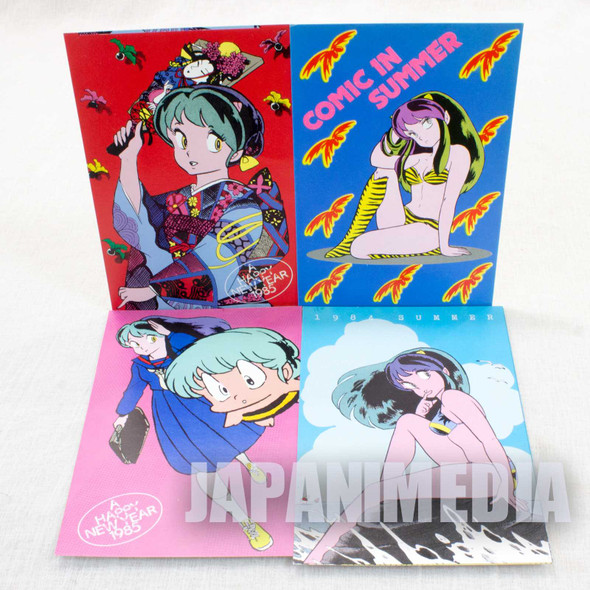 Retro Urusei Yatsura Post card 4pc Set [Lum / Ten] JAPAN ANIME MANGA Japanimedia Store FRONT