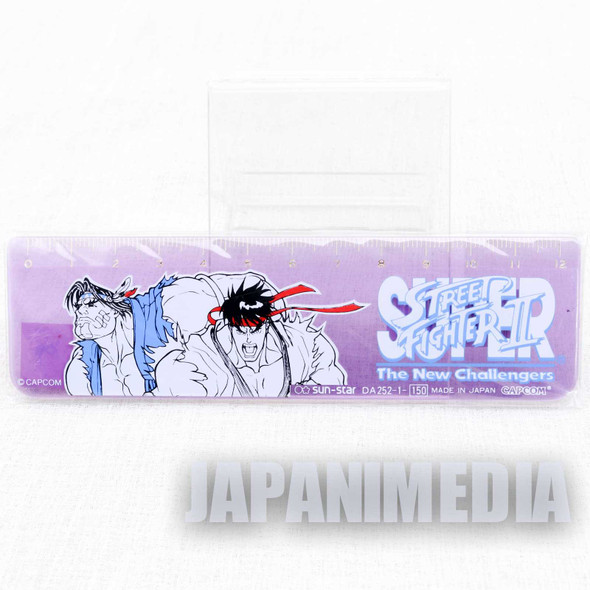 Retro RARE! Street Fighter 12cm Ruler Ryu vs Thunder Hawk JAPAN GAME CAPCOM Japanimedia Store FRONT