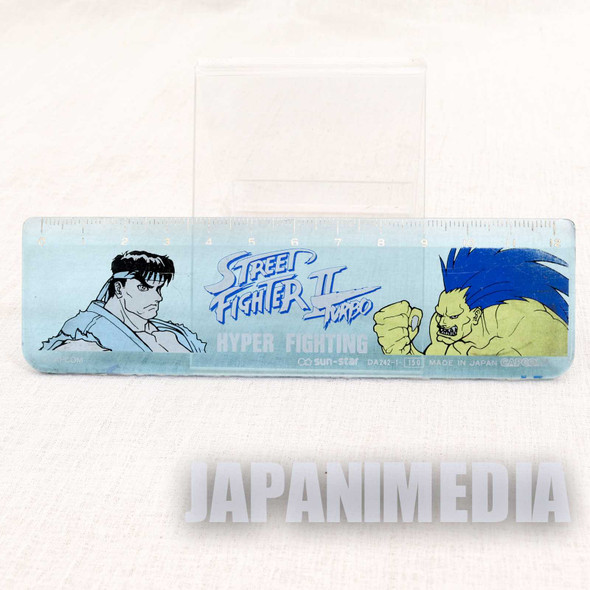 Retro RARE! Street Fighter 12cm Ruler Ryu vs Blanka JAPAN GAME CAPCOM Japanimedia Store FRONT