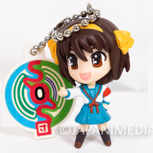 The Melancholy of Haruhi Suzumiya Haruhi Suzumiya School Uniform Swing Mascot Figure Ballchain Japanimedia Store Front