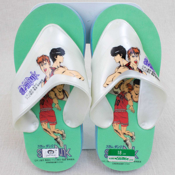 Retro RARE! SLAM DUNK Sakuragi Rukawa Beach Sandal for Kids 18cm JAPAN ANIME Japanimedia Store FRONT