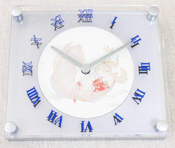 RARE! Final Fantasy Tina & Moogle Desk Clock Yoshitaka Amano GAME SQUARE ENIX Japanimedia Store FRONT