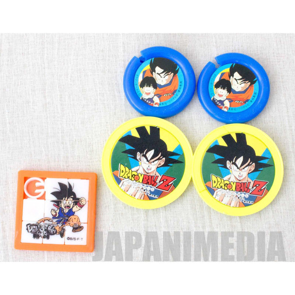 Dragon Ball Z Plastic Clip 4pc & Sliding Puzzle Set [Gokou | Gohan]JAPAN ANIME MANGA Japanimedia Store FRONT