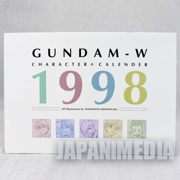 Gundam Wing Character Calender 1998 JAPAN Japanimedia Store FRONT
