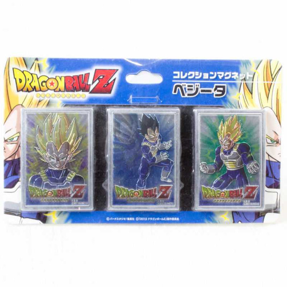 Dragon Ball Z Vegeta Magnet Collection 3pc set Showa Note JAPAN ANIME Japanimedia Store FRONT