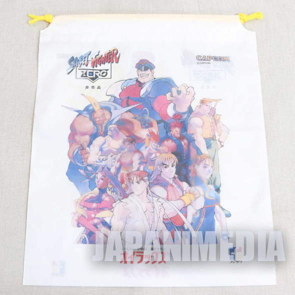 Street Fighter Zero Promotion Vinyl Drawstring Bag #1 JAPAN GAME ALPHA Japanimedia Store FRONT