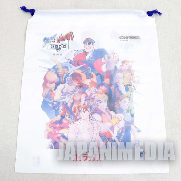 Street Fighter Zero Promotion Vinyl Drawstring Bag #3 JAPAN GAME ALPHA Japanimedia Store FRONT