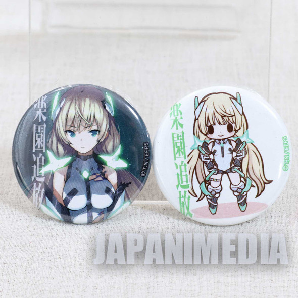 RAKUEN TSUIHOU Expelled from Paradise Angela Balzac Button Badge 2pc Set Japanimedia Store FRONT