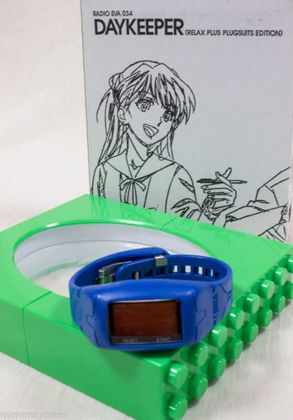 Evangelion Daykeeper Wrist watch RADIO EVA 034 RELAX PLUS SHINJI Model JAPAN Japanimedia Store FRONT