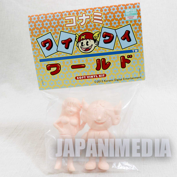 Konami Wai Wai World Konami Man & Lady Soft Vinyl Model Kit Wonder Festival 2013 Japanimedia Store FRONT