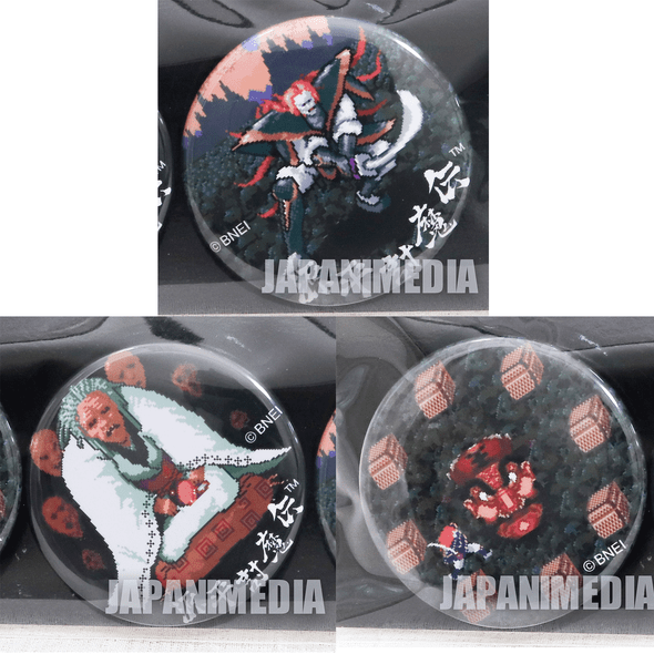Namco Button Badge Pins 3pc Set Genpei Toma Den JAPAN NES FAMICOM Japanimedia Store FRONT