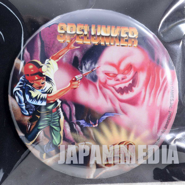 Spelunker Button Badge Pins Famicom JAPAN NES RETRO GAME Japanimedia Store FRONT