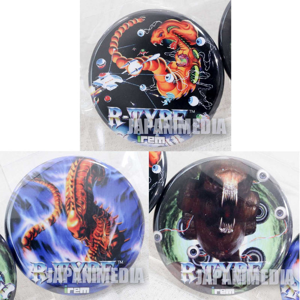 R-TYPE Button Badge Pins 3pc Set JAPAN JAPAN GAME PC Engine IREM Japanimedia Store FRONT