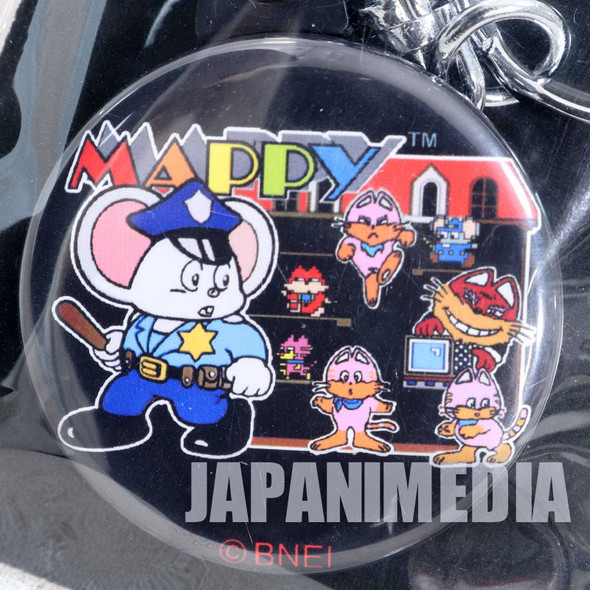 Mappy Button Badge Keychain Namco JAPAN GAME NES FAMICOM Japanimedia Store FRONT