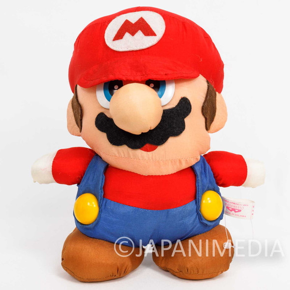 Retro RARE! Super Mario World MARIO Taffeta Plush Doll Banpresto JAPAN Bros. Japanimedia Store FRONT