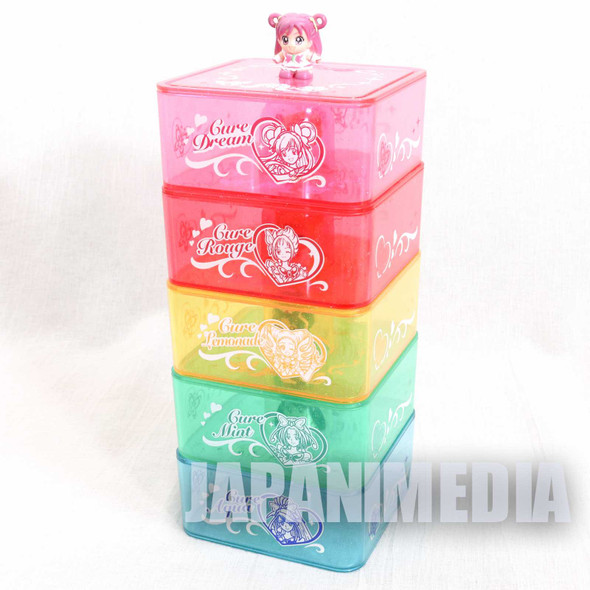 RARE!! Yes! PreCure 5 Accessory case with Mini Figure 5pc Set JAPAN ANIME Japanimedia Store FRONT