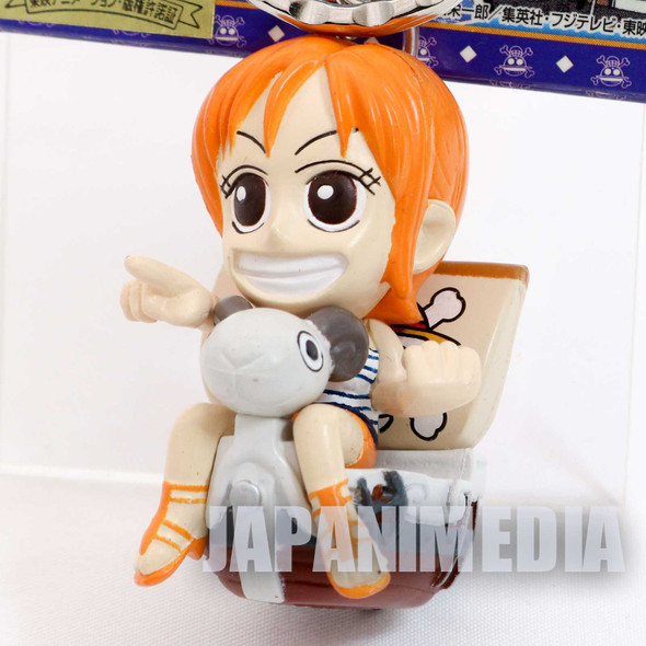 One Piece Nami Riding Going Merry Ship Figure Keychain JAPAN ANIME Japanimedia Store FRONT