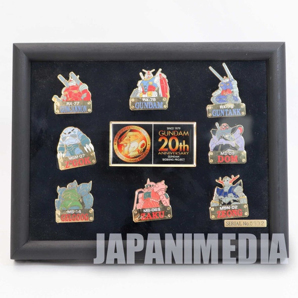 Gundam 20th Anniversary Limited 10pc Pins Set JAPAN ANIME Japanimedia Store FRONT