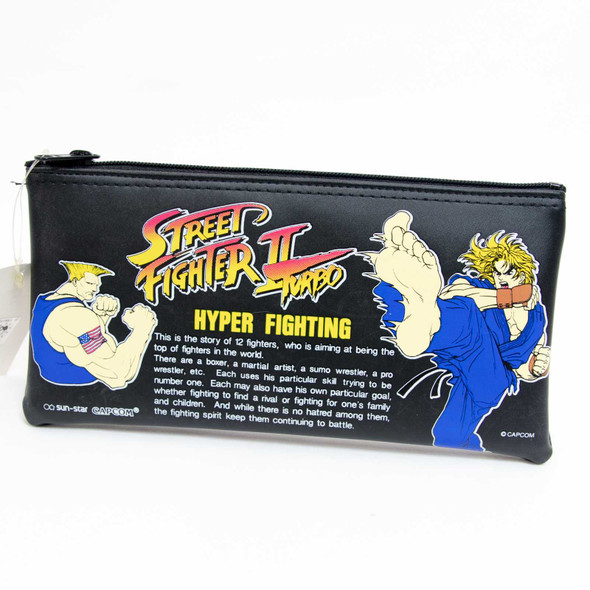 Retro RARE Street Fighter 2 Turbo Soft Pen Case Sun Star KEN GUILE Japanimedia Store FRONT
