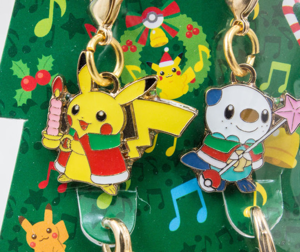 RARE!! Pokemon Metal Charm 4pc Set Christmas Tree 2010 Pikachu Pokemon Center JAPAN ANIME MANGA