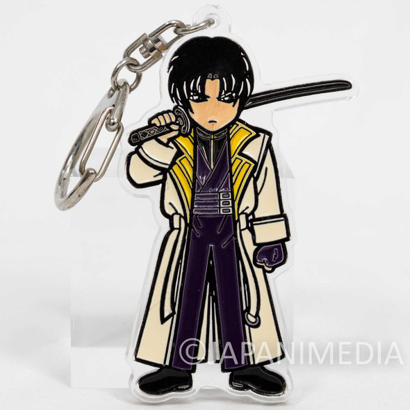 Retro RARE! Rurouni Kenshin Aoshi Shinomori Acrylic Mascot Keychain JAPAN Japanimedia Store FRONT