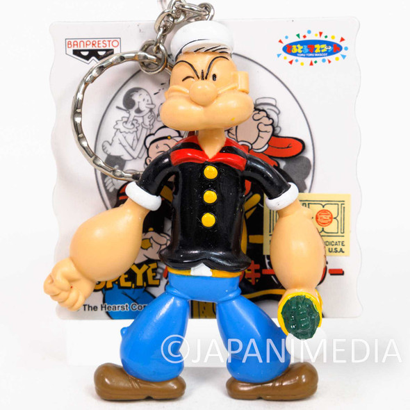 RARE! Popeye Bendable Figure Keychain #3 Banpresto JAPAN Japanimedia Store FRONT