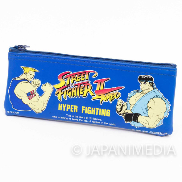 Retro RARE Street Fighter 2 Turbo Soft Pen Case Sun Star RYU GUILE Japanimedia Store FRONT