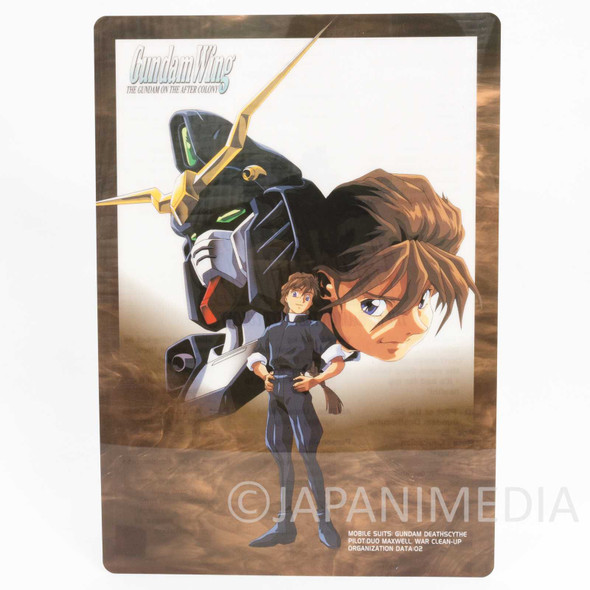 Gundam Wing Duo Maxwell Plastic Pencil Board Pad (Shitajiki) JAPAN Japanimedia Store FRONT