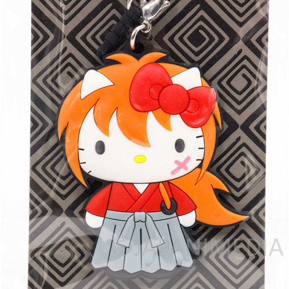 Rurouni Kenshin Himura x Hello Kitty Rubber Mascot Charm Earphone Jack Strap Japanimedia Store FRONT