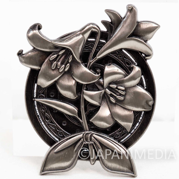 Final Fantasy VII Aerith Flower Metal Pins Badge SQUARE ENIX Japanimedia Store FRONT