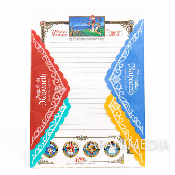 Magic Knight Rayearth Letter writing set [Envelope 4pc + Paper 8pc + Sticker 1sheet] JAPAN ANIME MANGA Japanimedia Store FRONT