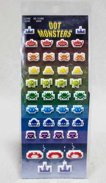 Dot monsters Space Invaders Plump Sticker Set GAME Japanimedia Store FRONT