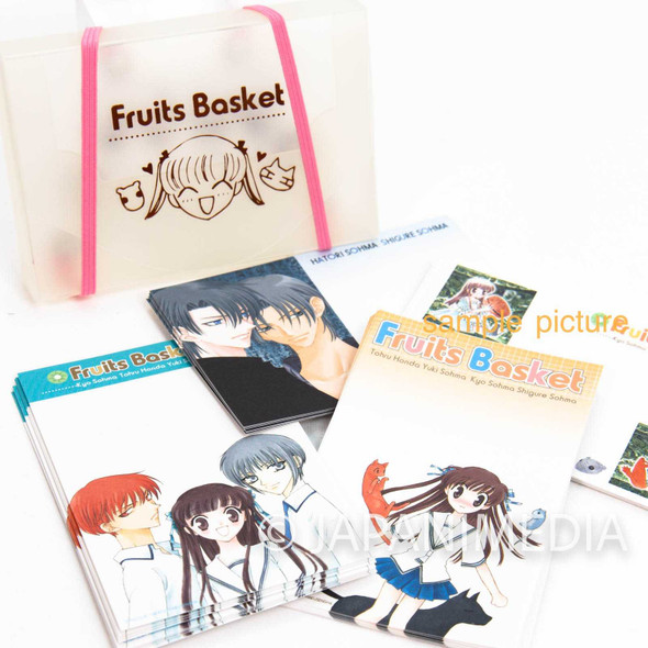 Fruits Basket Message card with Mini Clear Case Set [Tohru / Yuki / Kyo] JAPAN Japanimedia Store FRONT