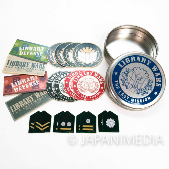 Library War: The Last Mission Mini Sticker 20pc & Can case Set JAPAN (LIVE-ACIOTN MOVIE) Japanimedia Store FRONT