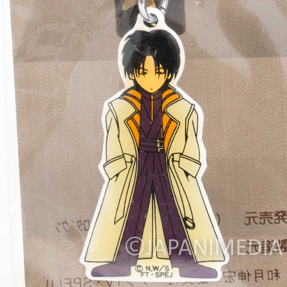 Retro RARE! Rurouni Kenshin Aoshi Shinomori Metal Mascot Keychain JAPAN Japanimedia Store FRONT