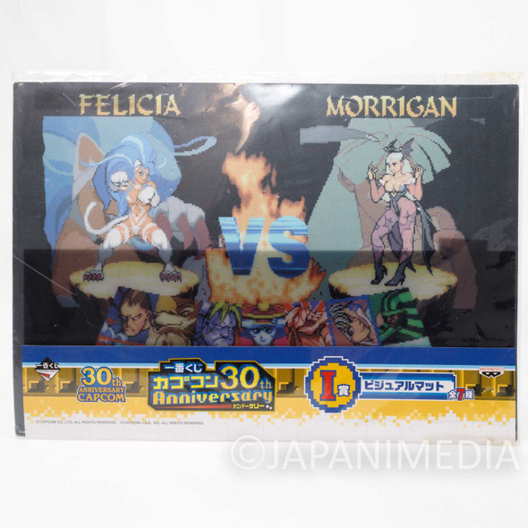 Night Warriors Vampire Hunter Picture Plastic Mat Morrigan vs Felicia Capcom Japanimedia Store FRONT