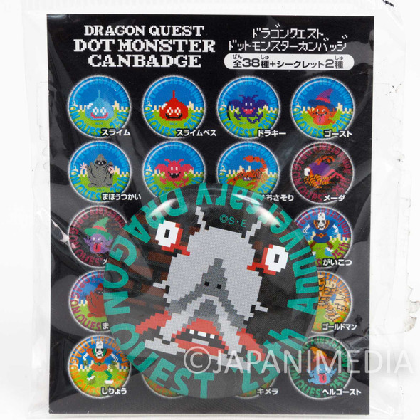 Dragon Quest Drollmagi Dot Monster Can Badge Pins WARRIOR ENIX Japanimedia Store FRONT