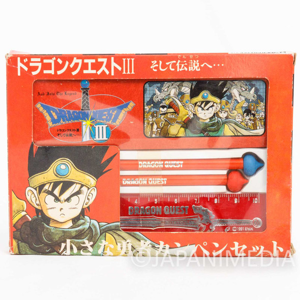 Dragon Quest 3 Mini Stationery set Can pen case Pencil Ruler ENIX JAPAN GAME Japanimedia Store FRONT