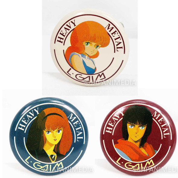Heavy Metal L Gaim Button badge Pins 3pc Set JAPAN ANIME Japanimedia Store FRONT