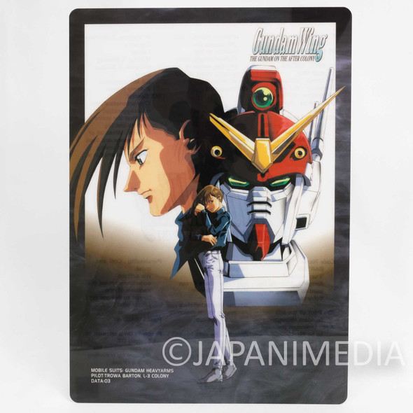 Gundam Wing Trowa Barton Plastic Pencil Board Pad (Shitajiki) JAPAN Japanimedia Store FRONT