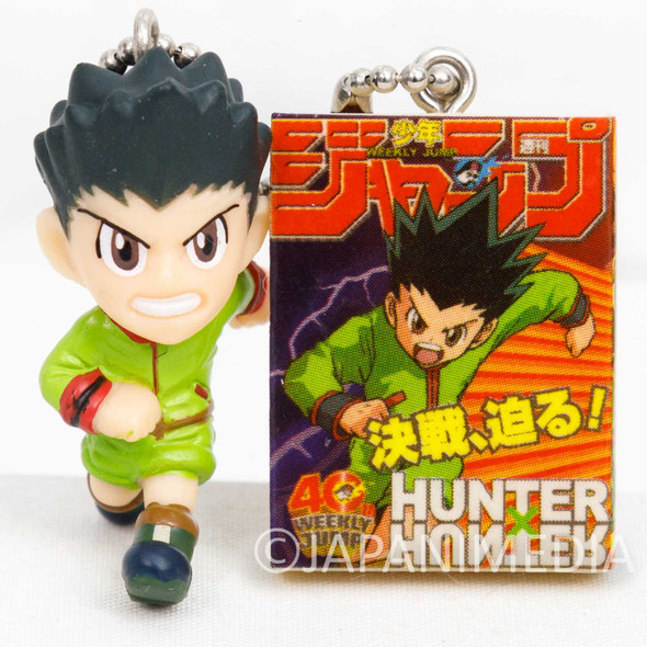 RARE! HUNTER x HUNTER Gon Freecss + Shonen Jump Magazine Figure Ballchain Japanimedia Store FRONT