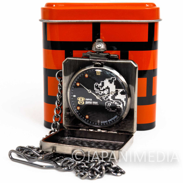 Super Mario Bros. Hatena Block Pocket Watch Dot Bowser Ver. JAPAN NINTENDO NES Japanimedia Store FRONT