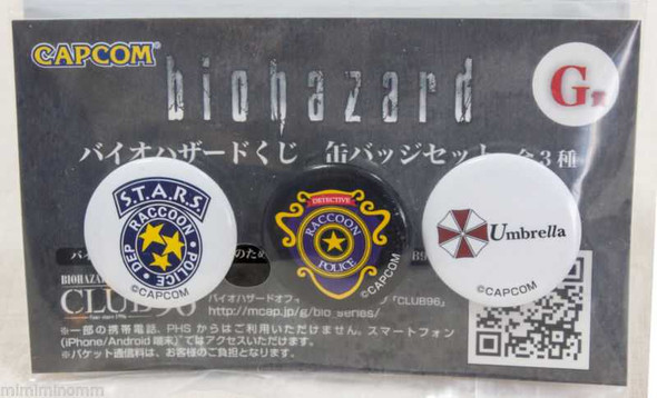 RESIDENT EVIL Biohazard Mini Button badge Set Capcom 3 JAPAN GAME Japanimedia Store FRONT