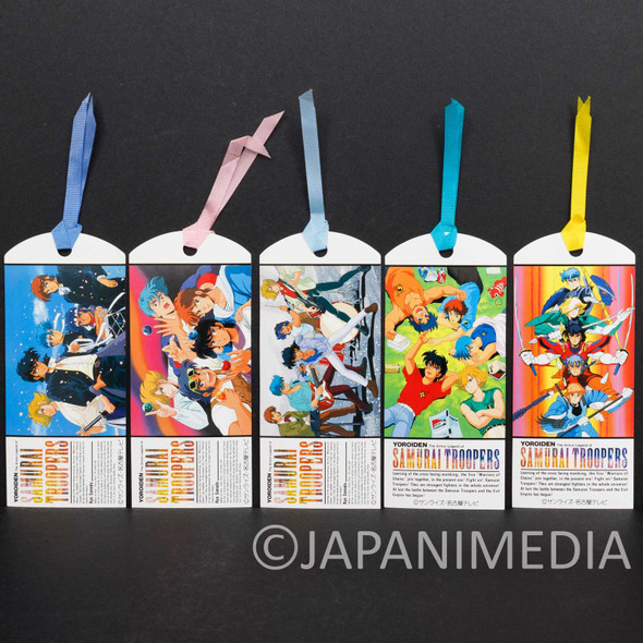 Ronin Warriors Samurai Troopers Paper Bookmarker 5pc Set JAPAN ANIME Japanimedia Store FRONT