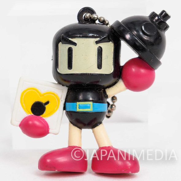 Retro RARE! Black Bomberman Figure Ballchian #2 Hudson JAPAN GAME FAMICOM NES Japanimedia Store FRONT