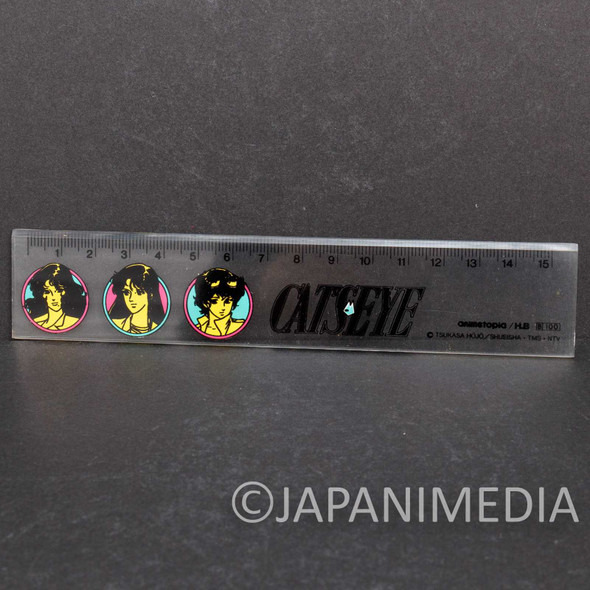 Cat's Eye Rui Hitomi Ai Kisugi 15cm Plastic Ruler / Hojo Tsukasa Shonen Jump Japanimedia Store FRONT