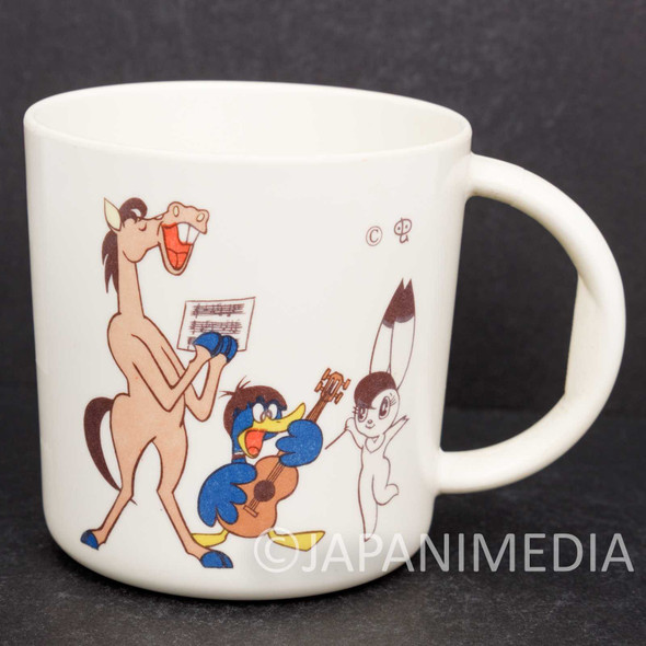 Retro RARE! Wonder Three W3 Plastic Mug Osamu Tezuka Character Japanimedia Store FRONT