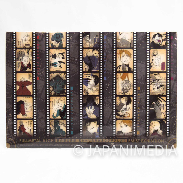 FullMetal Alchemist Exhibition Clear Bookmark Sheet [Edward / Alphonse / Roy / Riza / Homunculus] JAPAN Japanimedia Store FRONT
