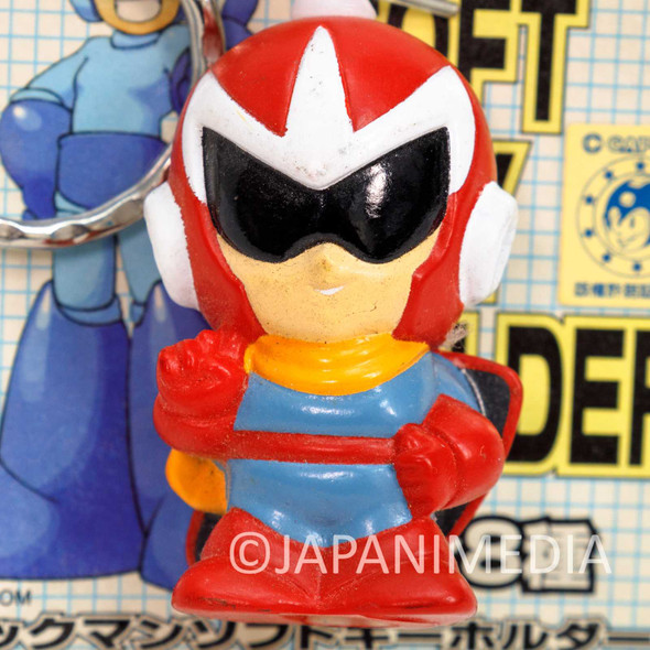 RARE! MEGA MAN Proto Man (Blues) Soft VInyl Figure Keychain / CAPCOM ROCKMAN Japanimedia Store
