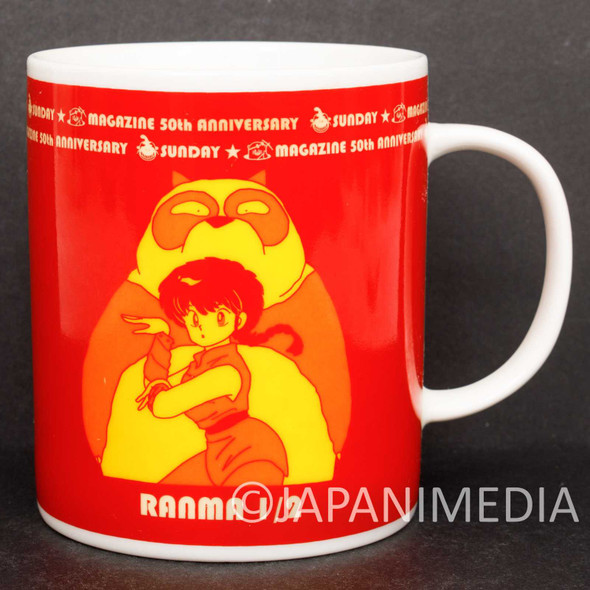 RARE! Ranma 1/2 Mug Sunday 50th Anniversary JAPAN ANIME Japanimedia Store FRONT